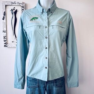 Women’s The North Face Summit Series Lunker’s Outdoor Blue Shirt Jacket Size S